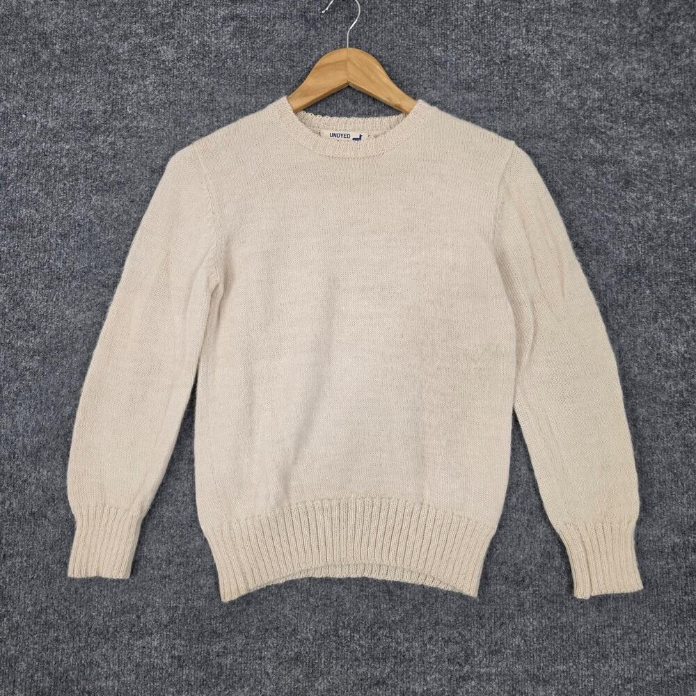 Industry Of All Nations Sweater Womens XS Undyed Alpaca Wool Crewneck Minimalist